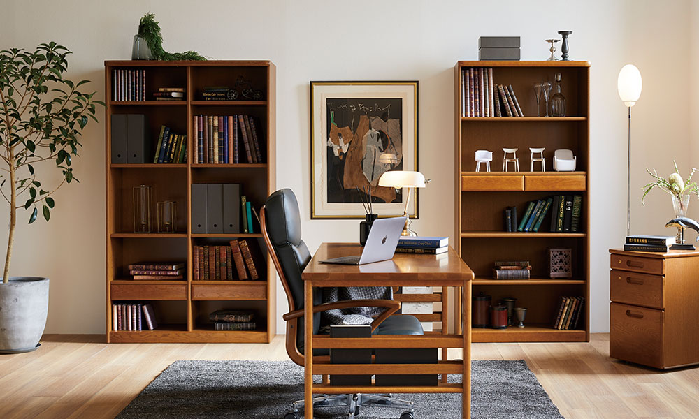 浜本工芸 書棚「No.3600D・No.3608D」オープンタイプ 幅85.1cm 高さ