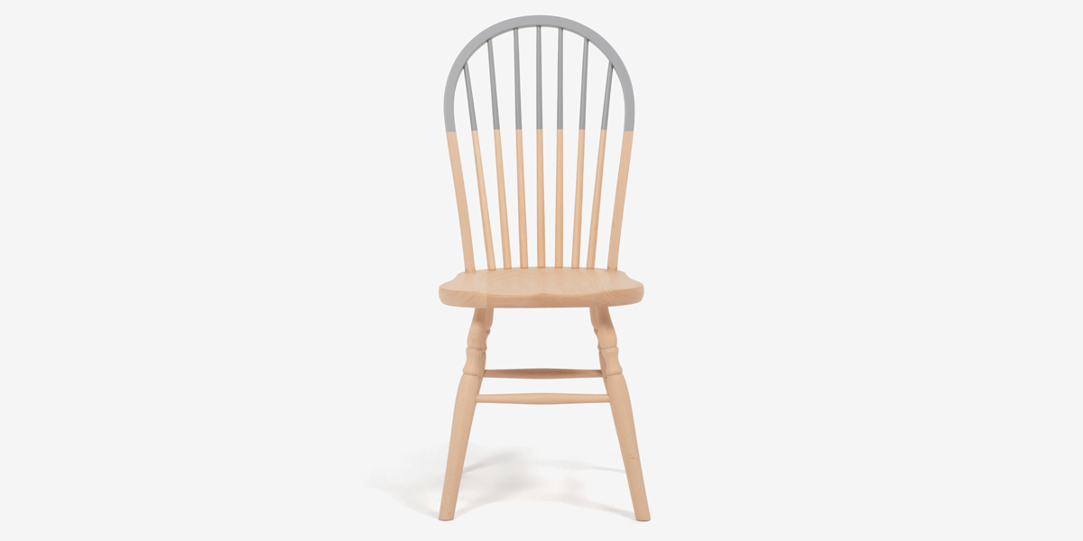 秋田木工 ダイニングチェア「500EB」ブナ材クールグレー色 | 【公式