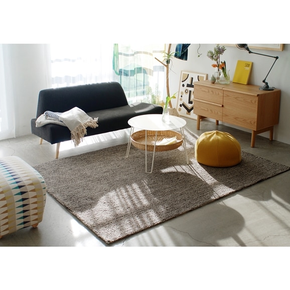ラグ Fioriウールツイスト10 長方形150×200cm ライトグレー｜ラグ一覧