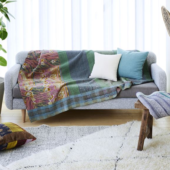 一点物】ヴィンテージ カンタ ラリーキルト 191×128｜ラグ一覧｜IDEE