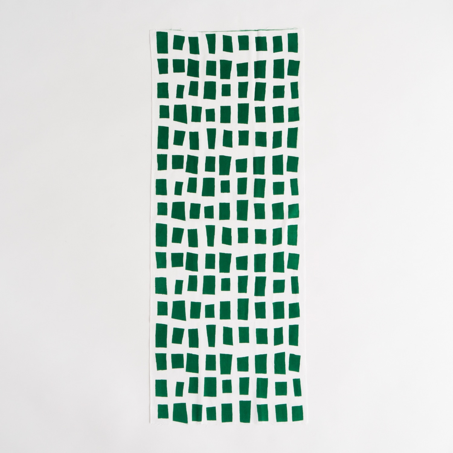 柚木沙弥郎デザイン IDEE Daily Cloth キューブ グリーン｜ハンカチ