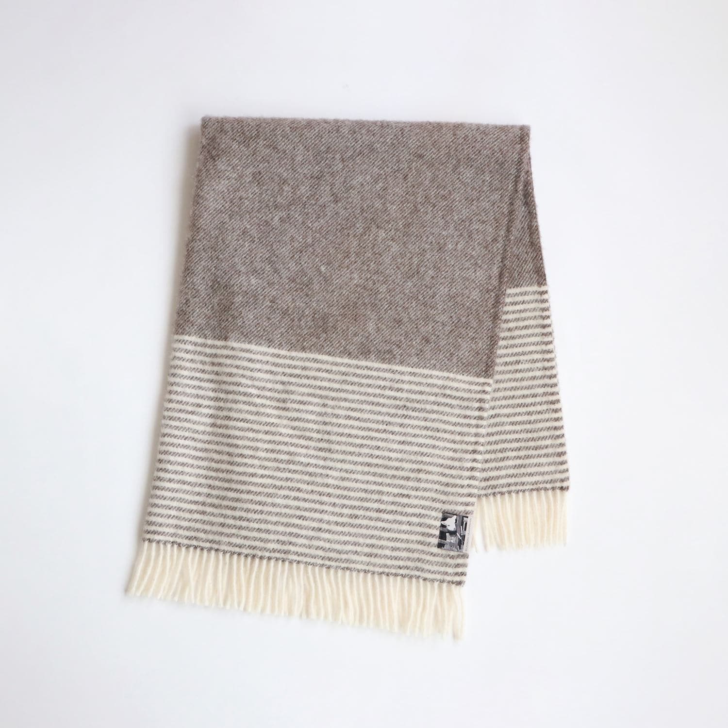 美品】シルケボー ブランケット 大判 ブラウン チェック 130×185cm