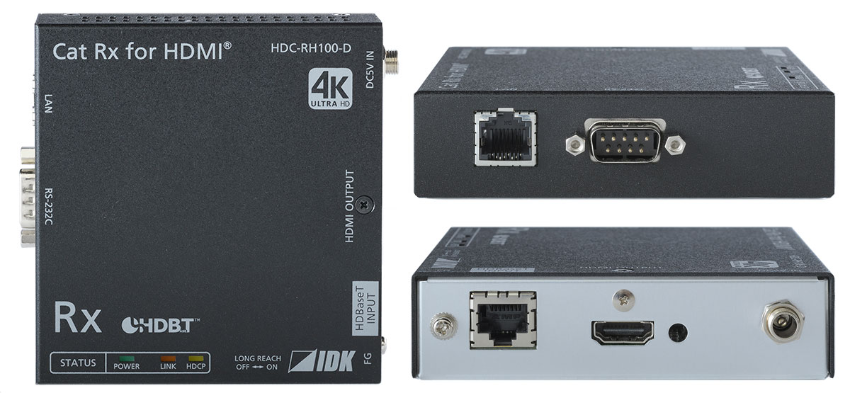 4K@60、HDCP 2.2対応 HDMIツイストペアケーブル延長器 受信器「HDC