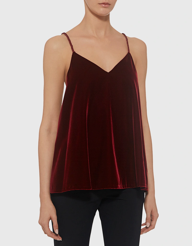Derek Lam 10 Crosby Braided Straps Velvet Cami (Tops) IFCHIC.COM