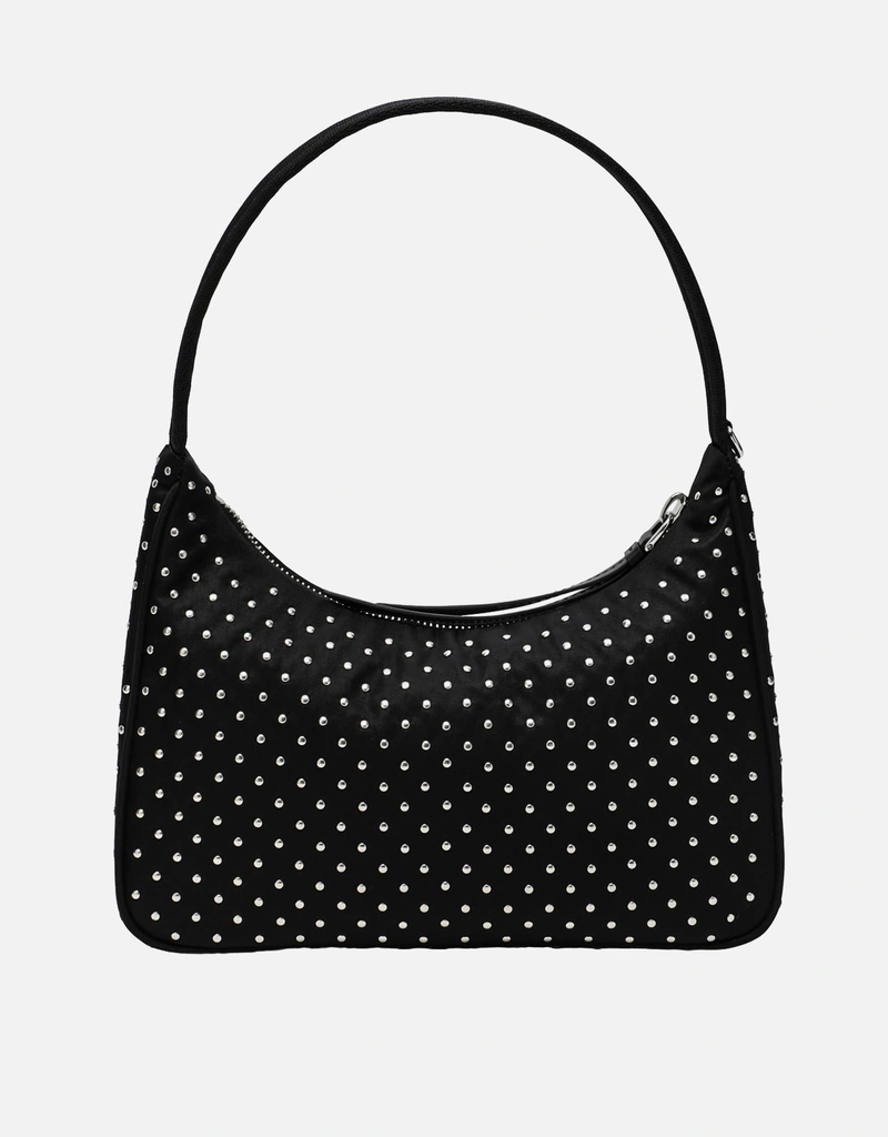 Prada ブラックRe Editionナイロンハンドバッグスタッズ付き (すべての