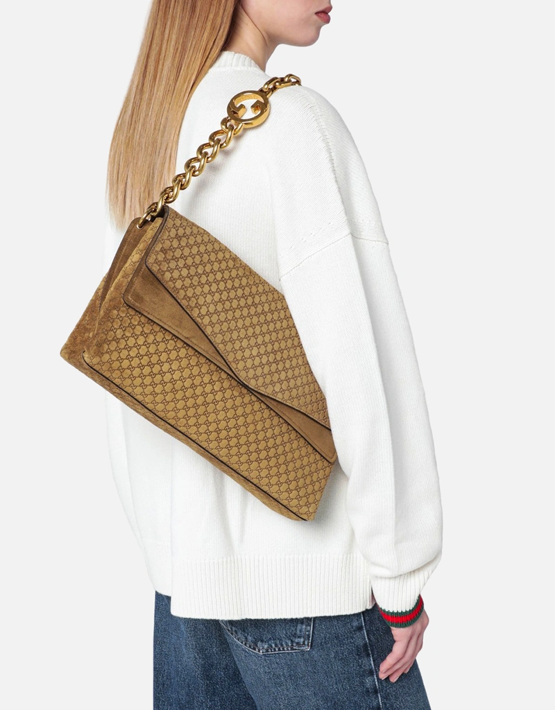 Gucci ラージスエードチェーンショルダーバッグ (すべての新品) IFCHIC.COM