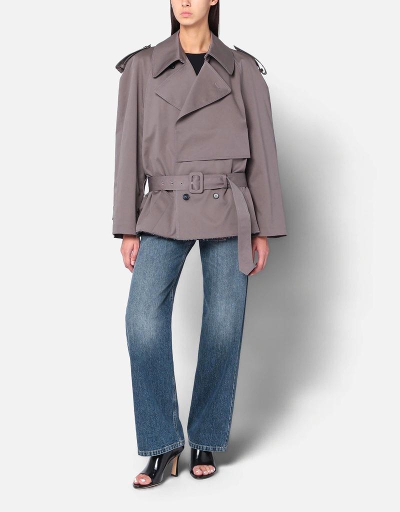 MM6 Maison Margiela クロップドコットン混トレンチコート (すべての