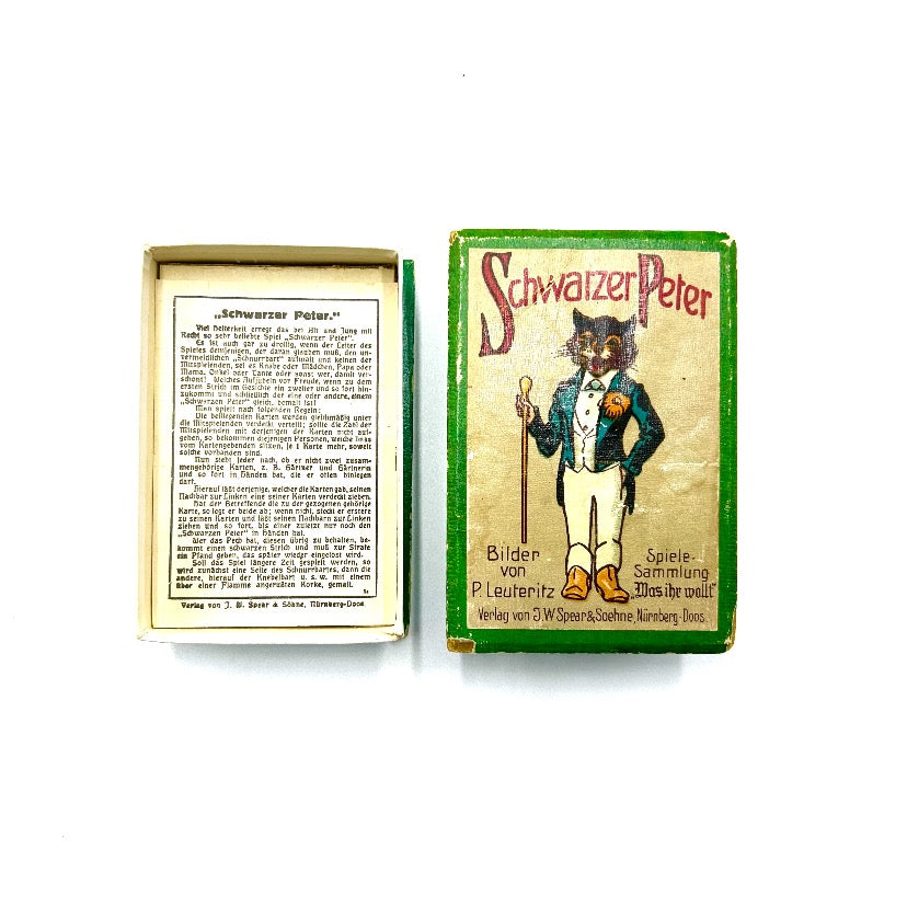 Antique German Playing Cards, Schwarzer Peter playing cards. Forty