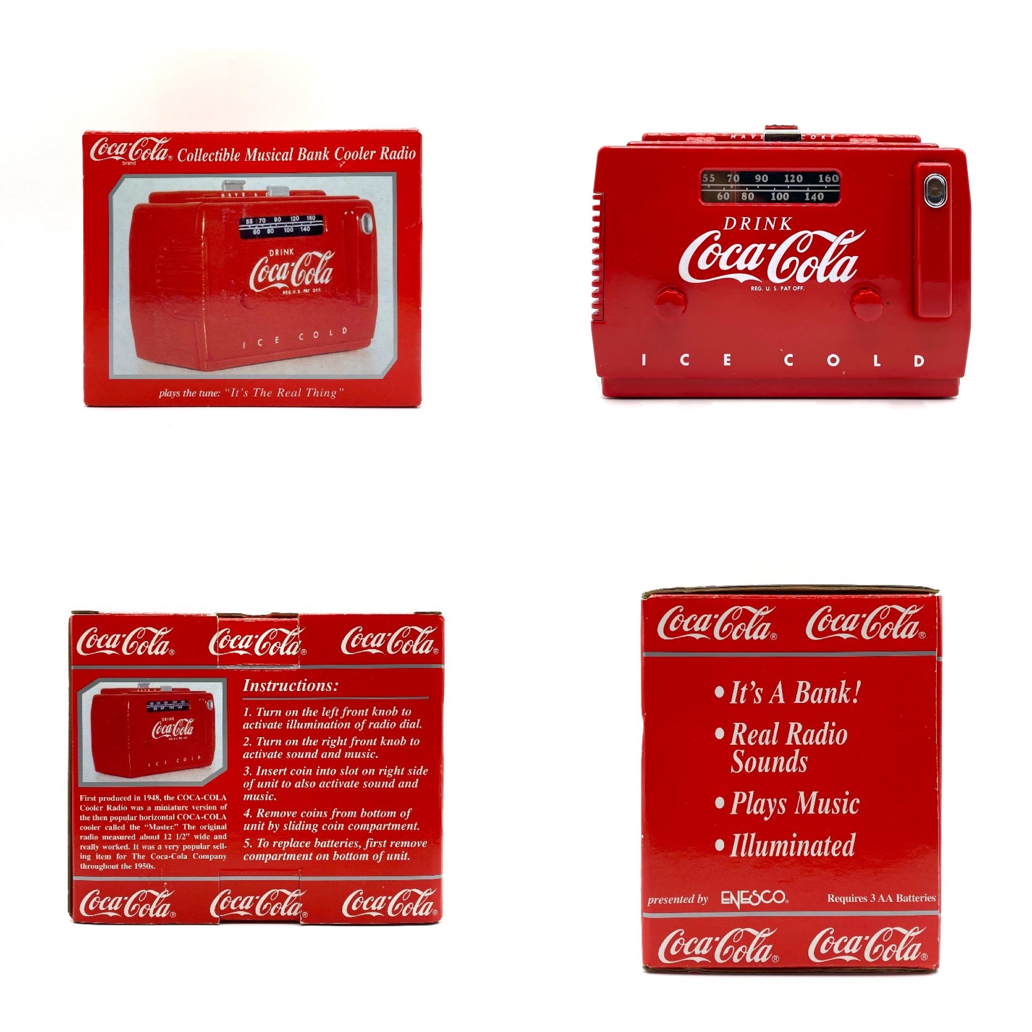 Coca-Cola Coke Mini Cooler AM/FM Radio – Iapello Arts & Antiques