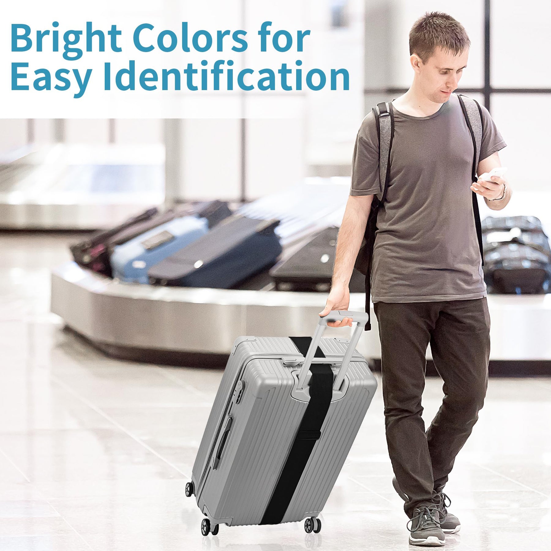 JARLINK Luggage Strap for Suitcases and Travel Belt Set, TSA Approved