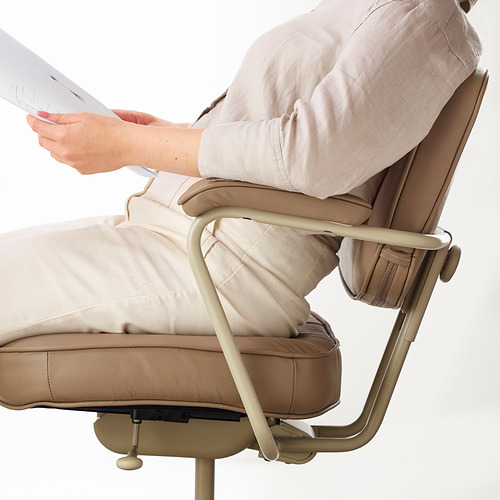 ALEFJÄLL - 人體工學辦公椅, Grann 米黃色| IKEA 香港及澳門