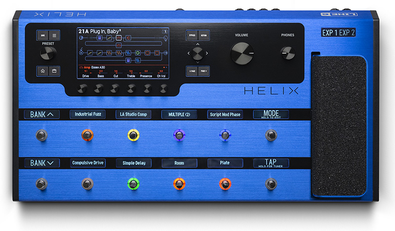 Line 6】Helix Floor&HX Stompに新たな限定色「Lightning Blue」が登場