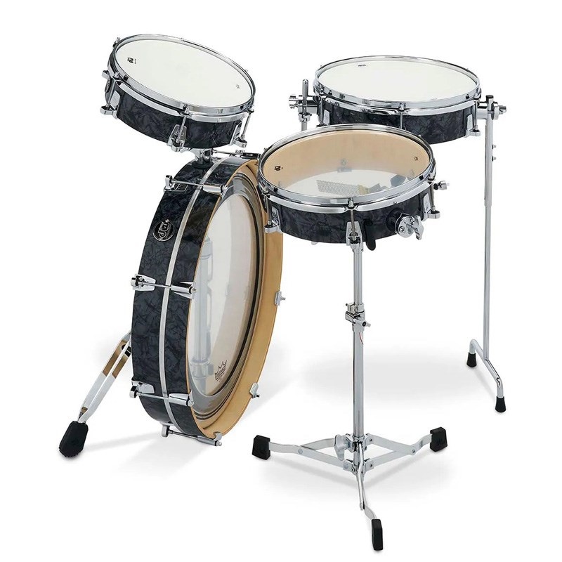 dw DRKTPFC04RKBD [Performance Series 4-Piece Low Pro Drum Kit