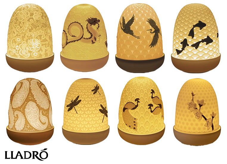 ドーム ランプ （鶴） ワイヤレス テーブルランプ | LLADRO/リヤドロ