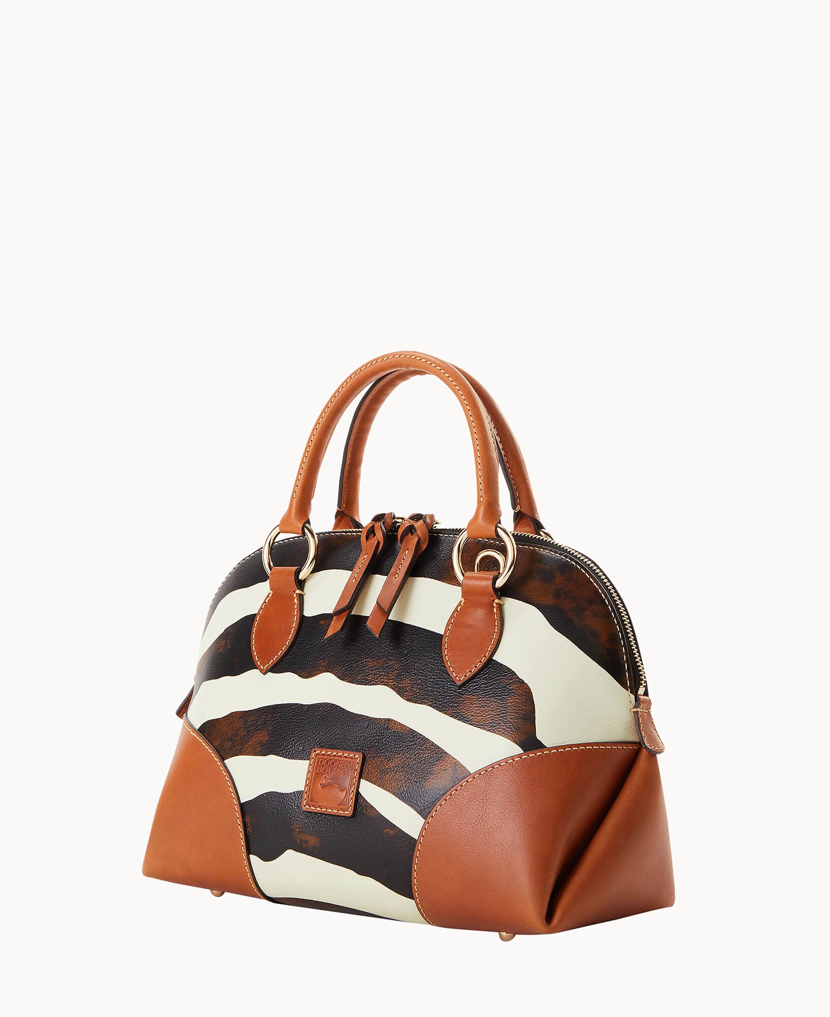 Zebra Leather Domed Satchel – ILoveDooney