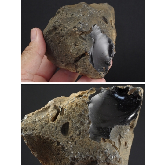 十勝石玲瓏石（レインボーオブシディアン）原石 256g 天然石販売