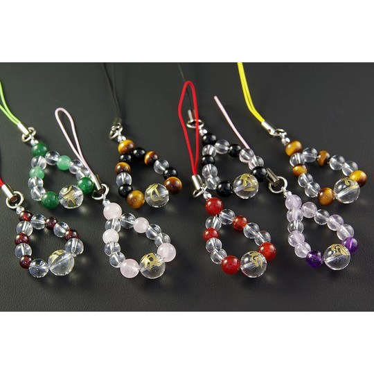 瑪瑙ストラップ 守護梵字入り 天然石原石鉱物結晶アクセサリ販売の専門