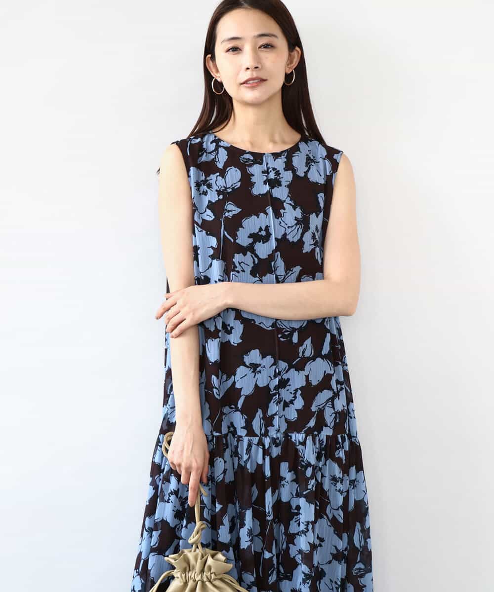 花柄ティアードワンピース/洗える(ワンピース) | MK MICHEL KLEIN(MK