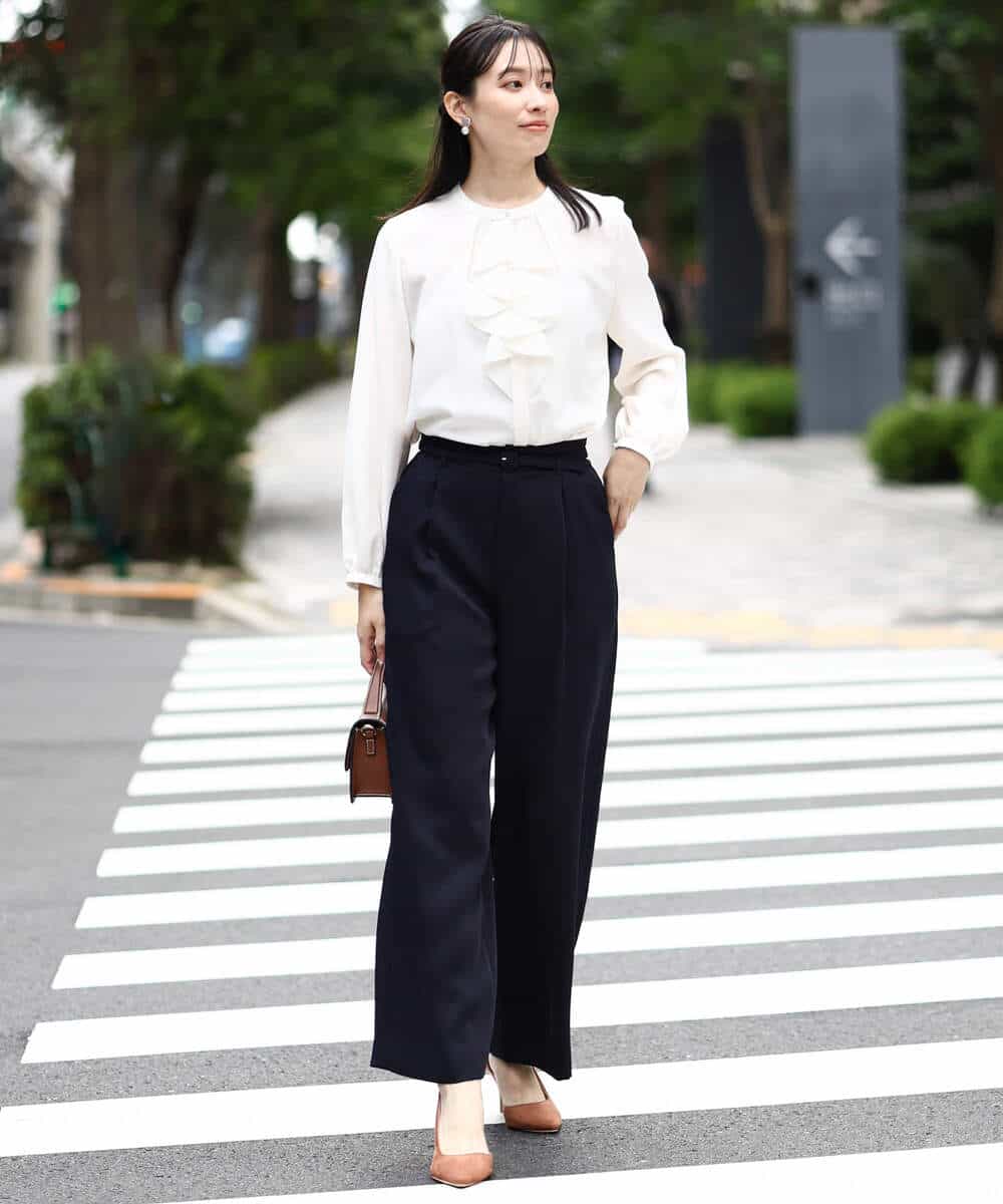 フロントフリルディティールブラウス/洗える(ブラウス・シャツ) | MK