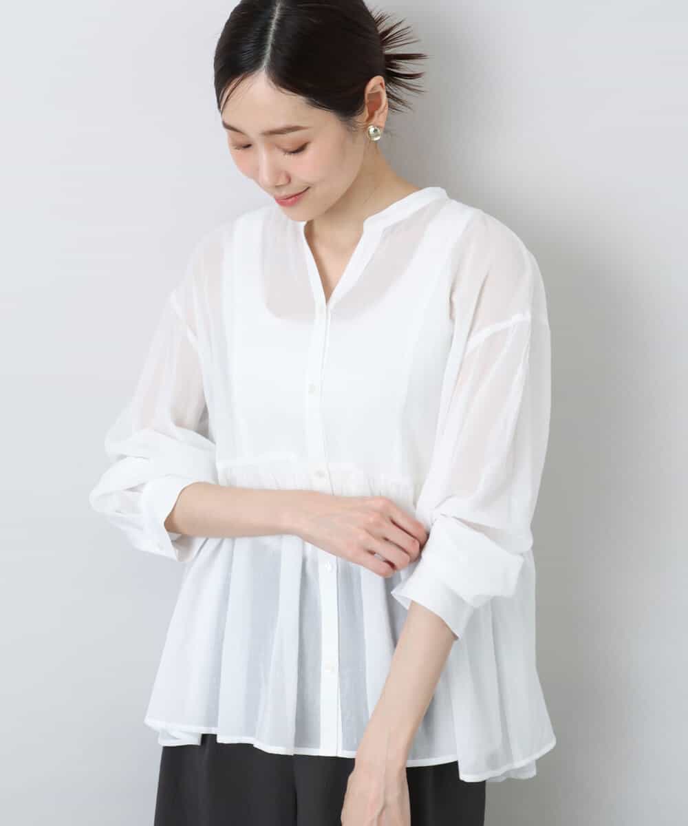 コットンシフォンブラウス/洗える(ブラウス・シャツ) | MK MICHEL