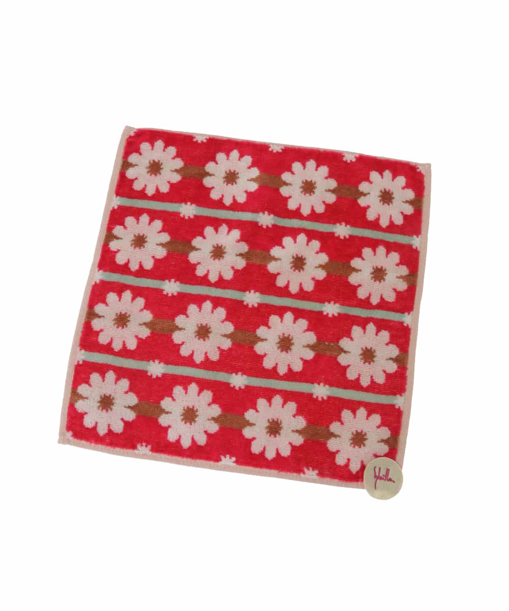 ラインフラワーデザインタオルハンカチ(ハンカチ・バンダナ) | Sybilla