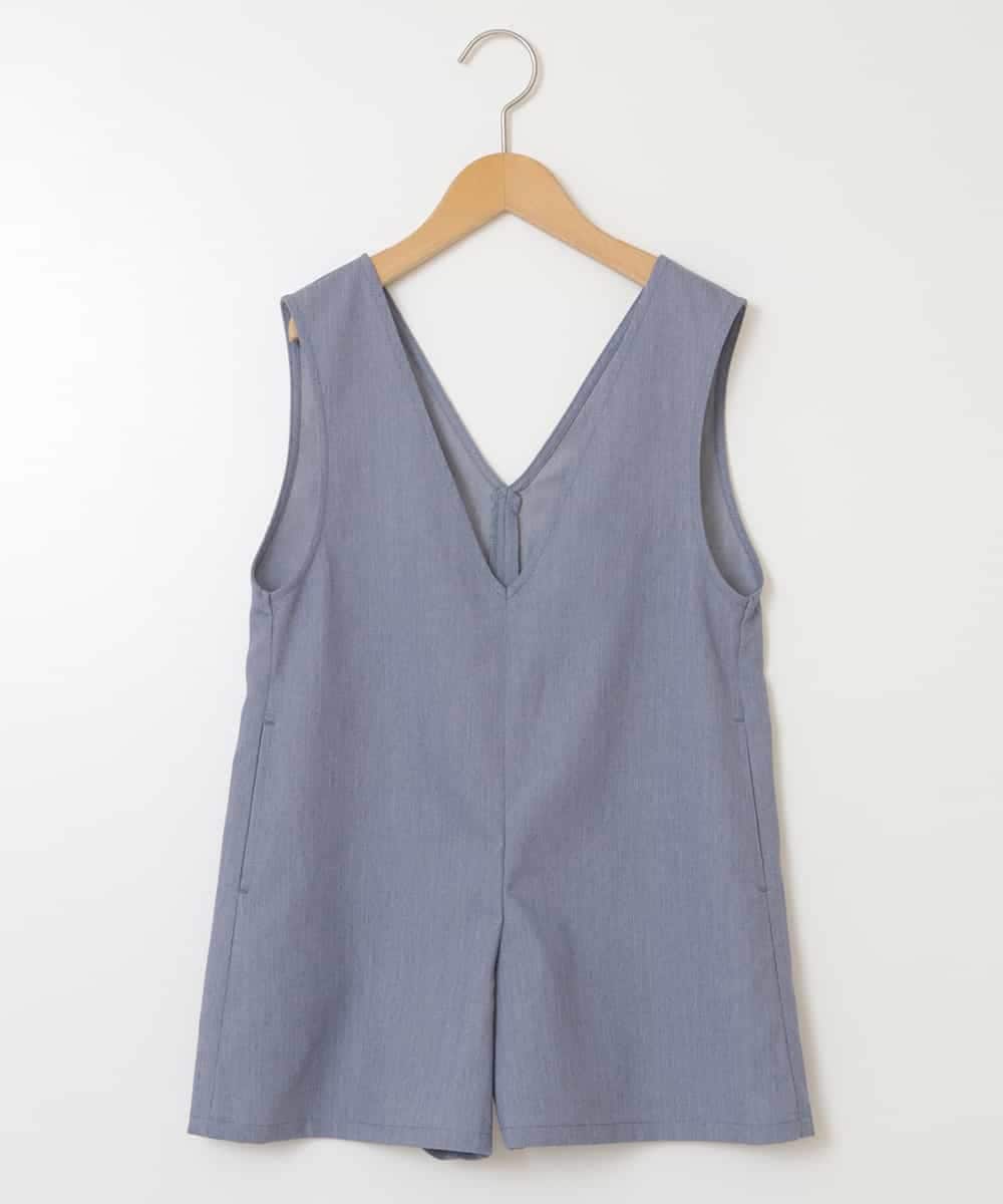 100-130]Vネックショートサロペット(サロペット・オールインワン