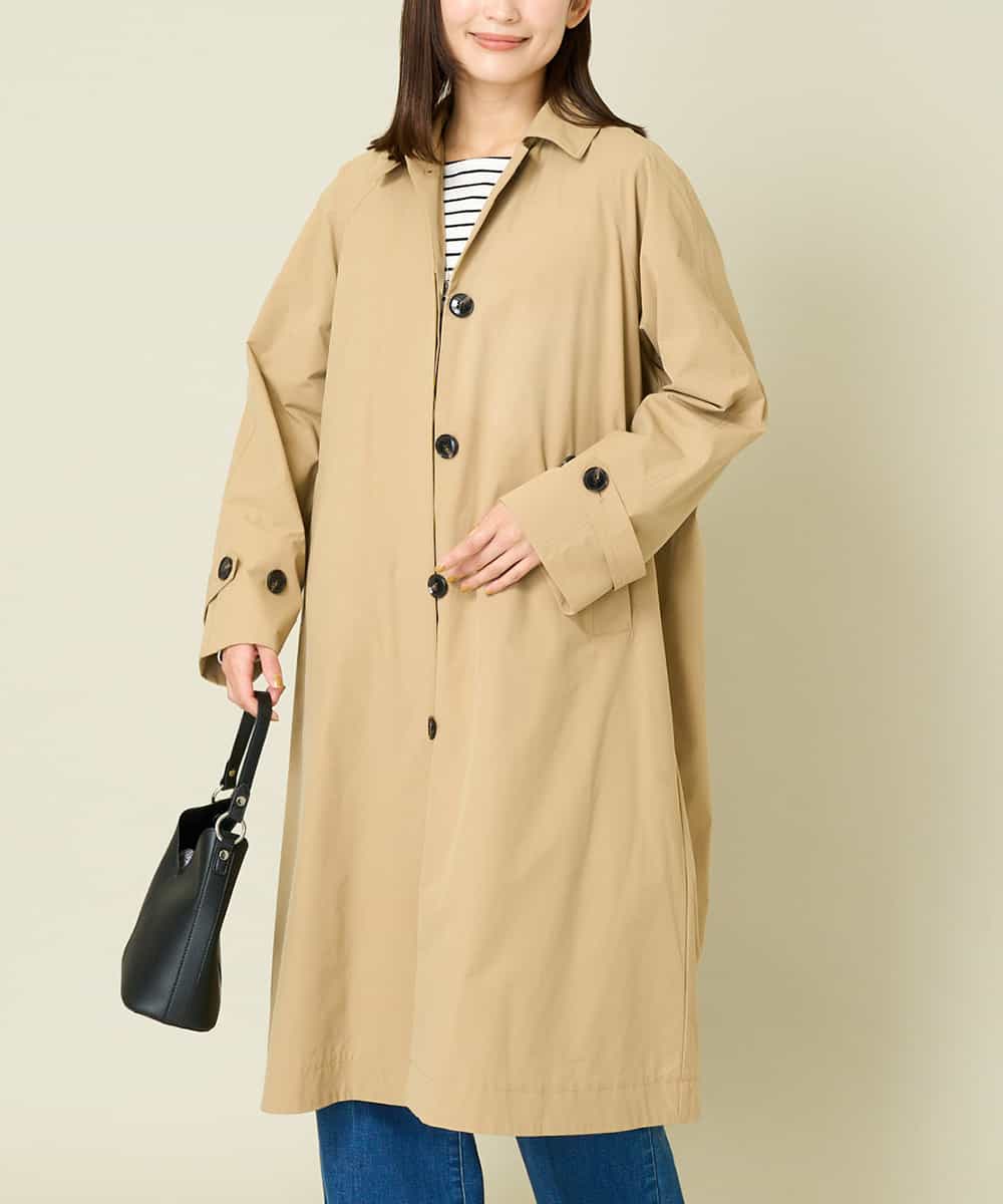 軽量中綿テント型コート(ステンカラーコート) | a.v.v(アー・ヴェ