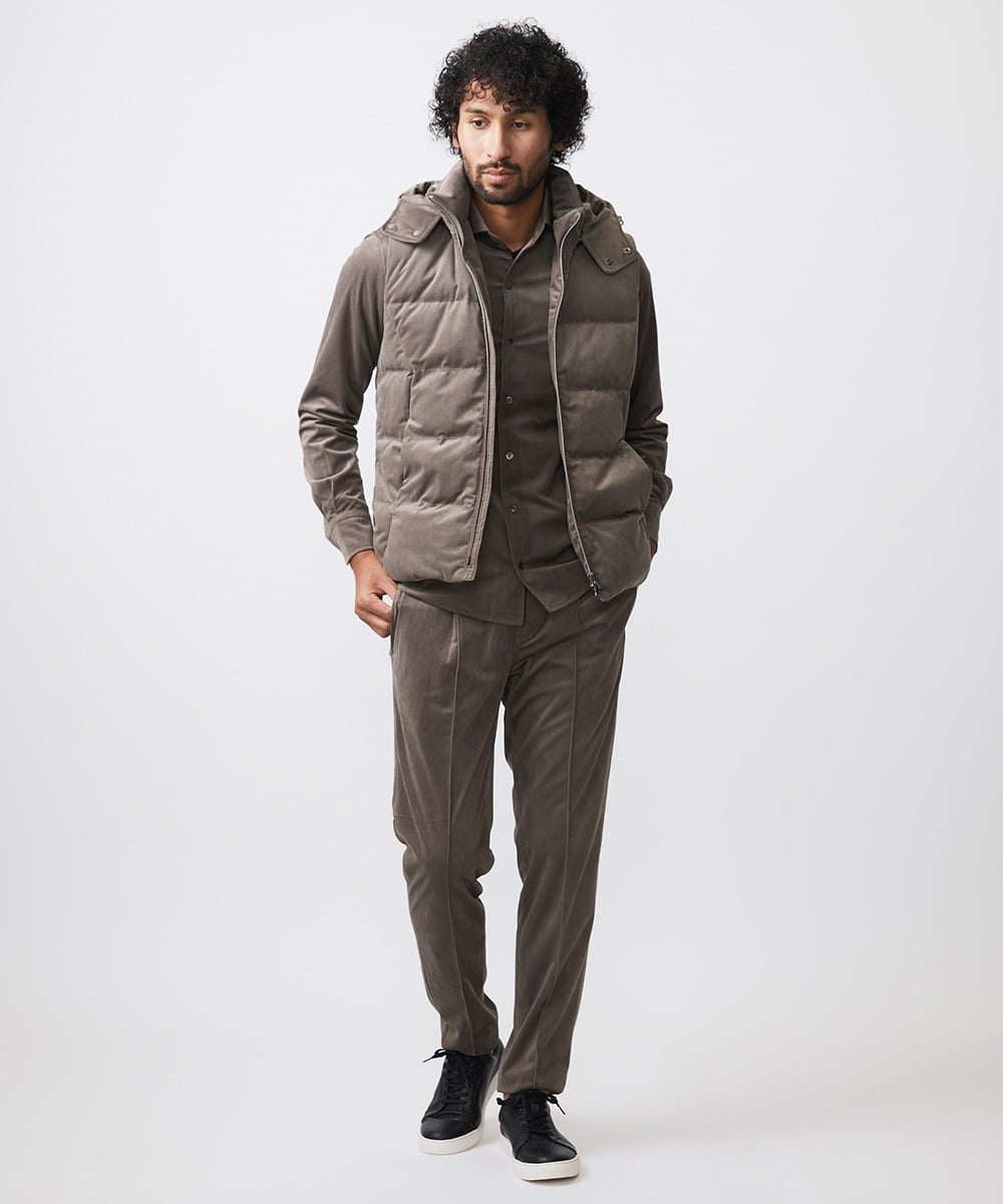 トリコットベロアダウンベスト セットアップ(ダウンジャケット・コート