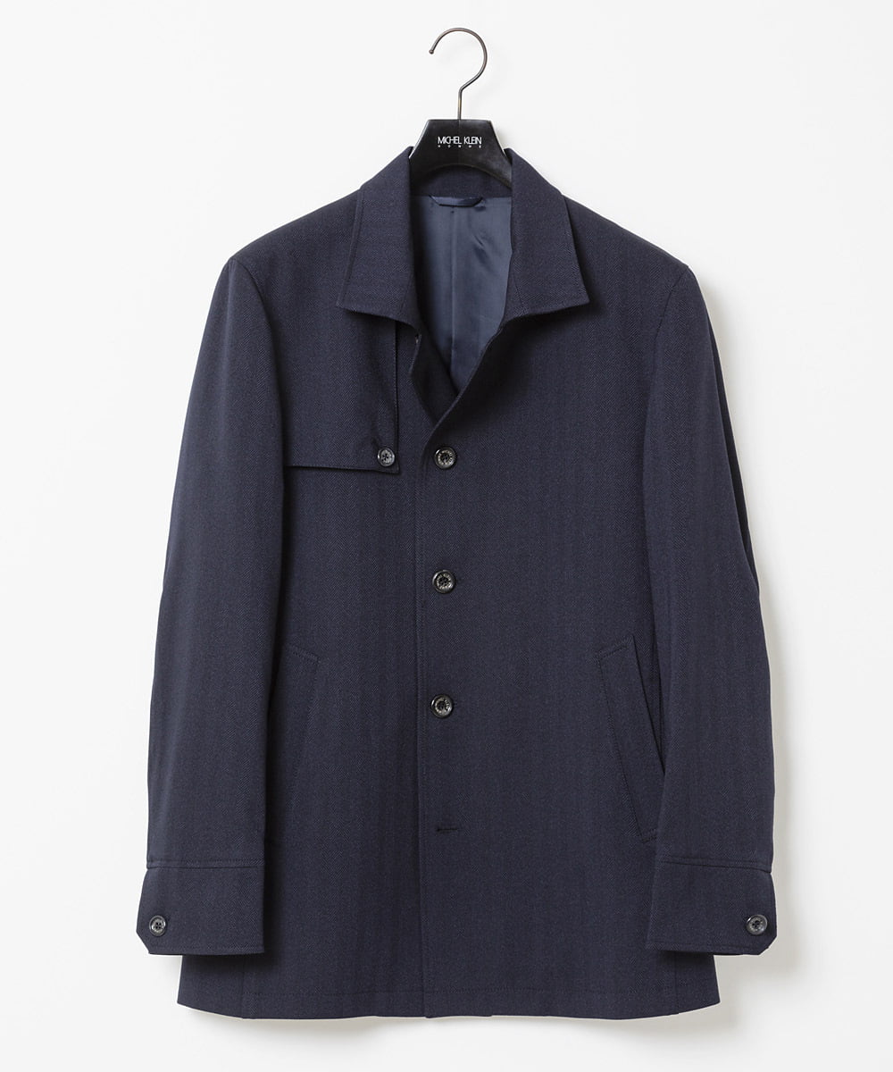 ウール調スタンドカラーショートコート(ステンカラーコート) | MICHEL