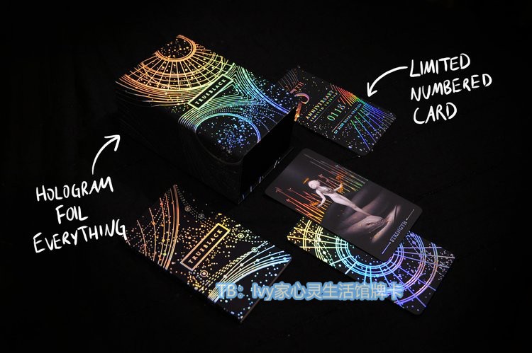 True Black Tarot真黑塔罗限量版5周年彩虹炫光全息铂牌卡（订– ivy家