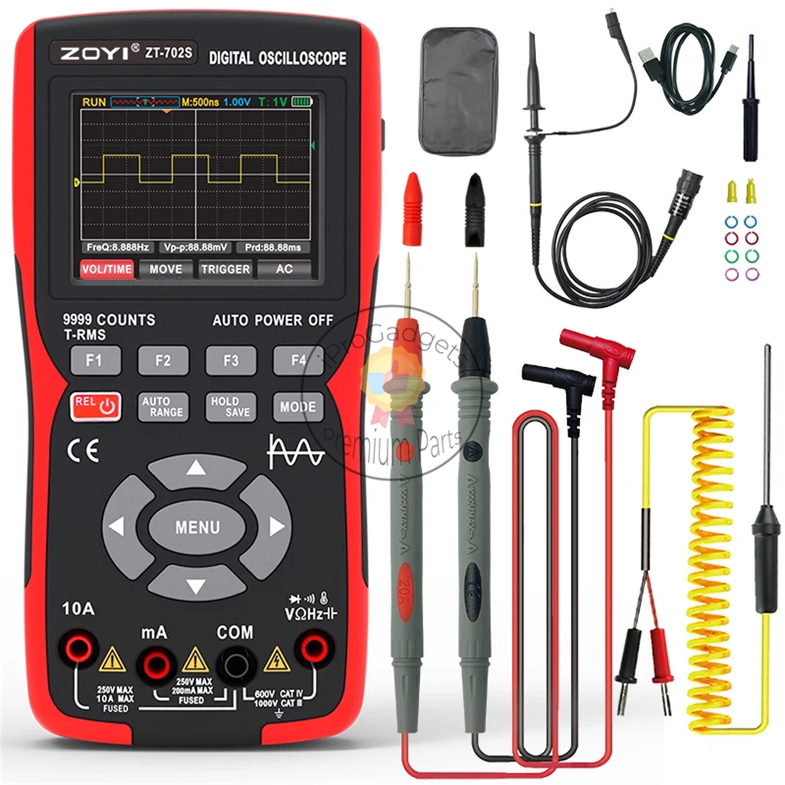 Zoyi ZT-702S 2 in 1 Handheld Digital Automotive Oscilloscope