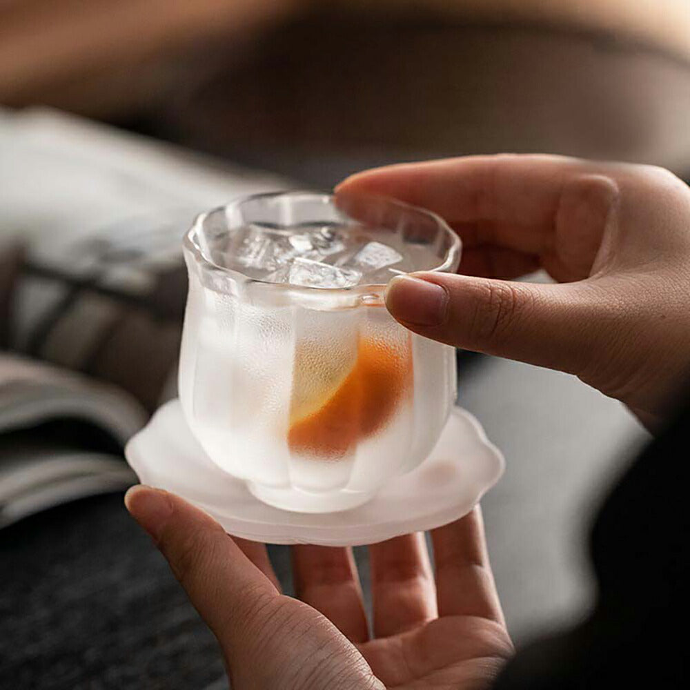 IwaiLoft 耐熱ガラス 120ml ガラスコップ ソーサー セット ガラスの