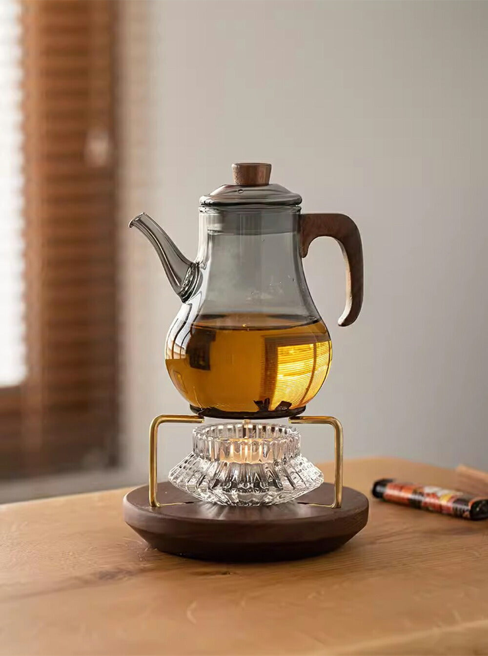 IwaiLoft Wood Art 漏れ出る光が美しい ティーウォーマー キャンドル