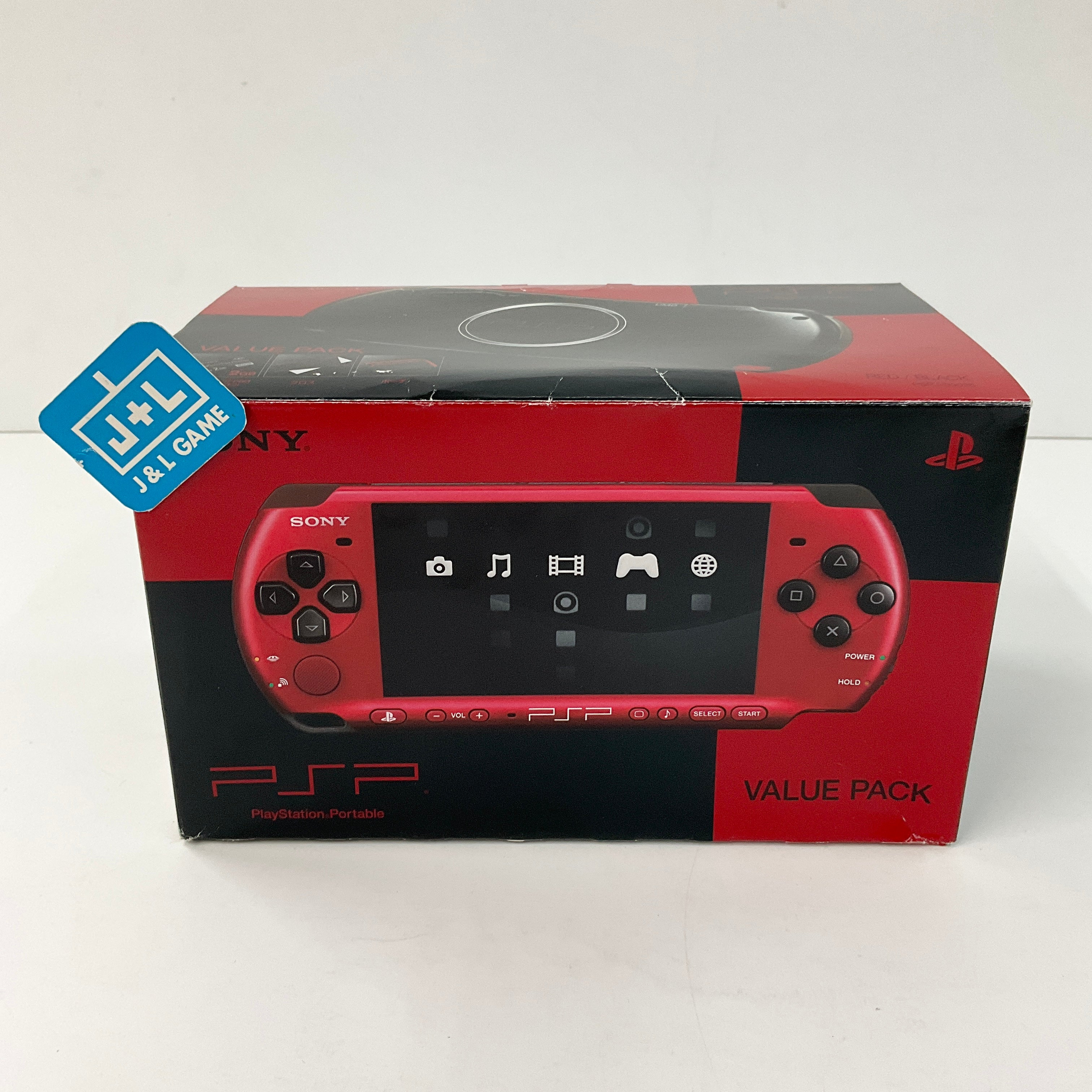 Sony PlayStation Portable 3000 Console Value Pack (Red/Black