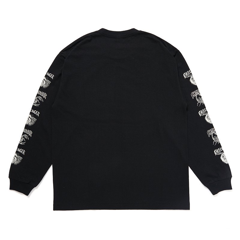 CHALLENGER/L/S SCORPION TEE（BLACK）［プリント長袖T-24秋冬］ - JONAS