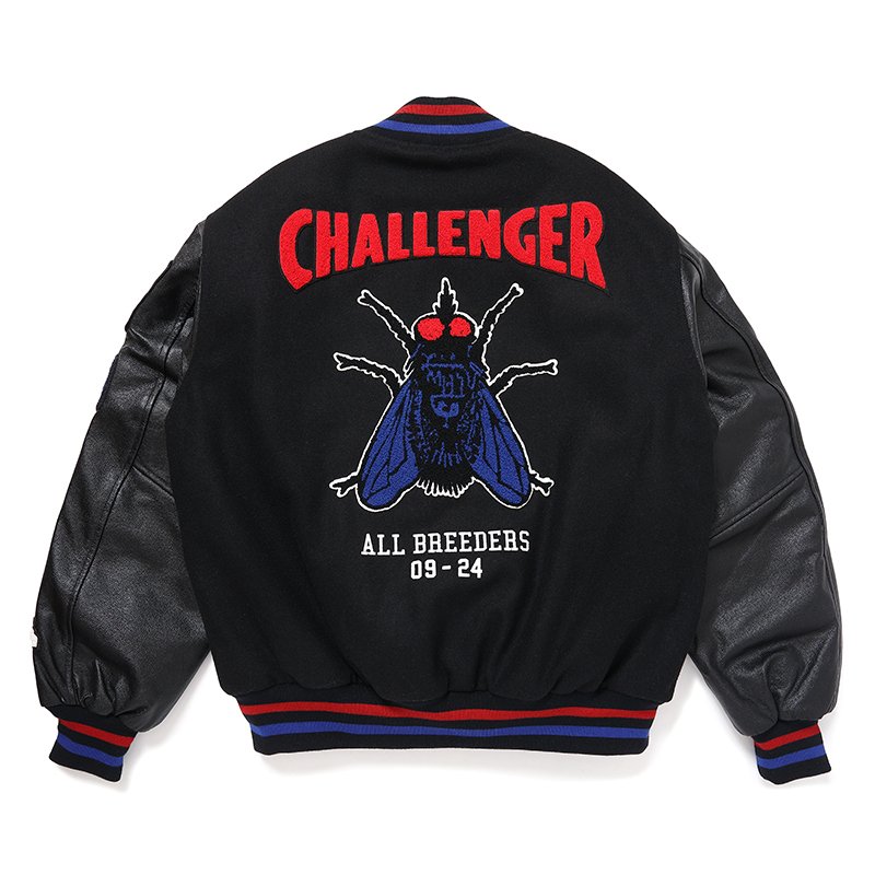 CHALLENGER/15th VARSITY JACKET（BLACK）［15周年ヴァーシティJKT-24