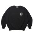 COOTIE PRODUCTIONS/Open End Yarn Heavy Oz Sweat Crew（Black