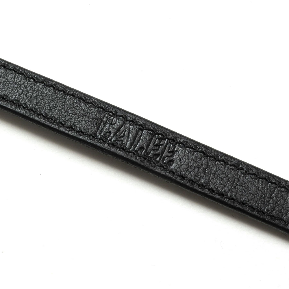 CALEE/STUDS LEATHER LONG KEY RING（BLACK）［スタッズレザーロング