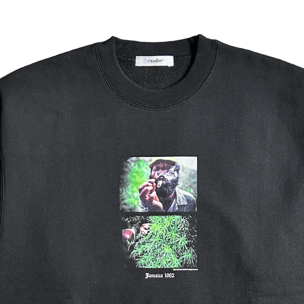 exodus brand/MASATAKA ISHIDA JAMAICA 1982 SWEAT CREW NECK TYPE-3