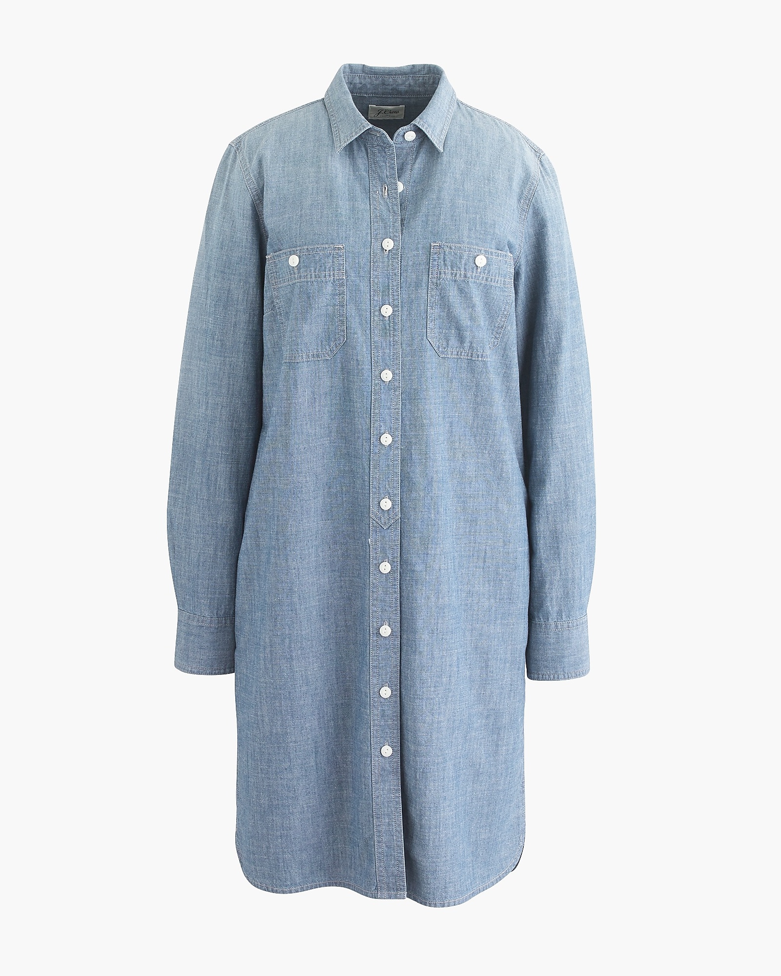 Long-sleeve Chambray Shirt-dress For Women | J.Crew