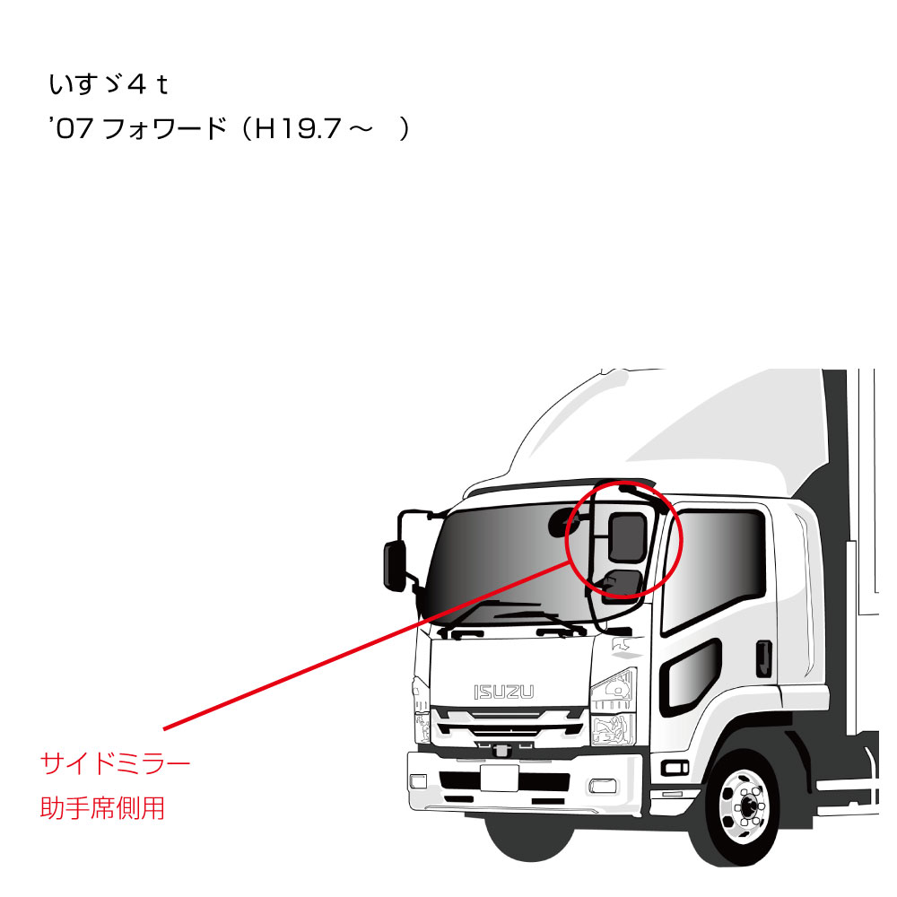 サイドミラー LH 助手席側【501748】 | 株式会社ジェット・イノウエ