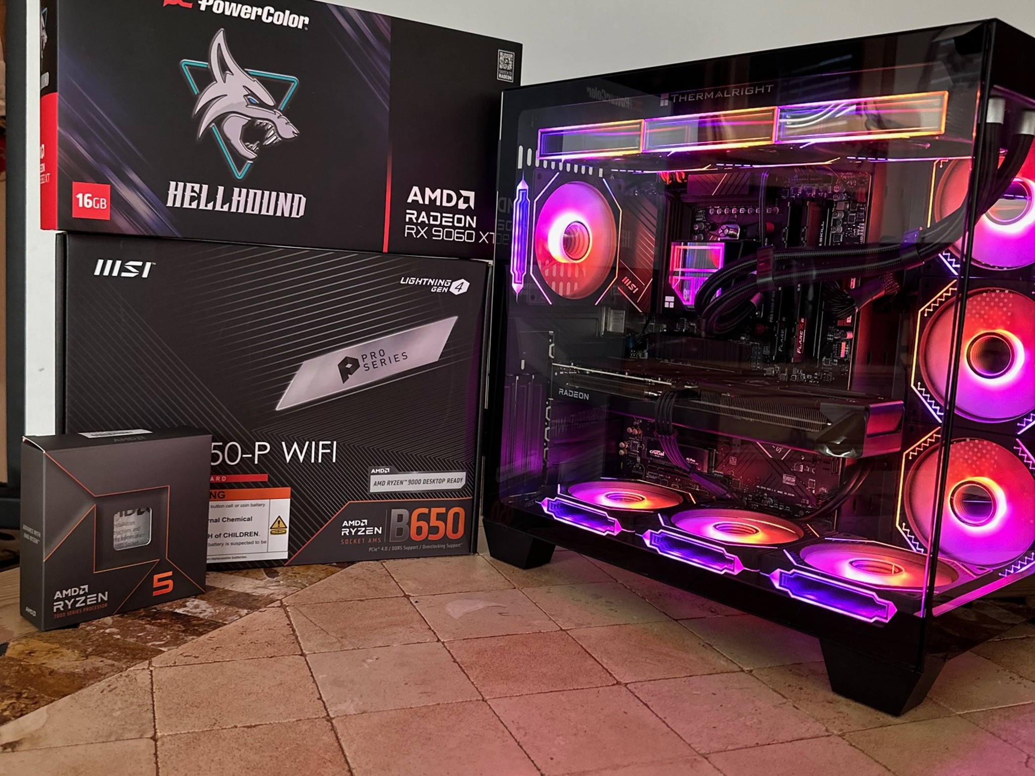 Ryzen 5 7600X / RX 9060XT 16GB, 500GB & 1TB M.2 SSD, Mid-Tower