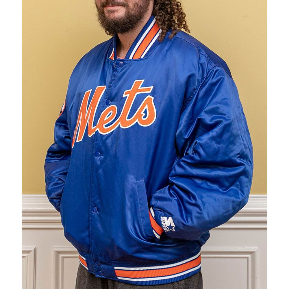 Starter Blue Varsity Satin New York Mets 90s Jacket