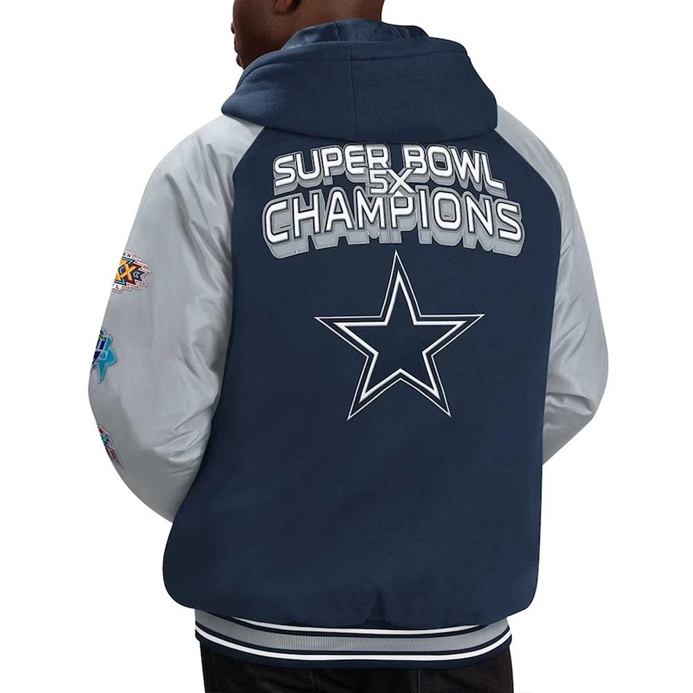 Super Bowl Champions 5X Dallas Cowboys Varsity Jacket - Jackets