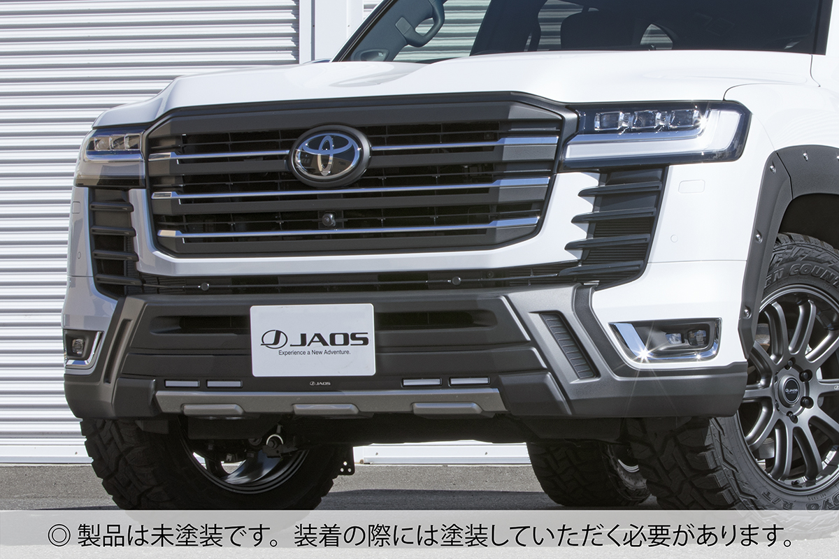 JAOS フロントバンパーガード 未塗装品 ランドクルーザー 300系 ZX