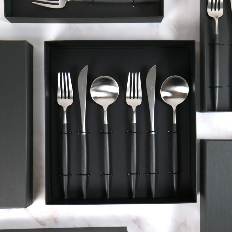 クチポール カトラリー GOAギフトセット ディナー6本 ブラックシルバー