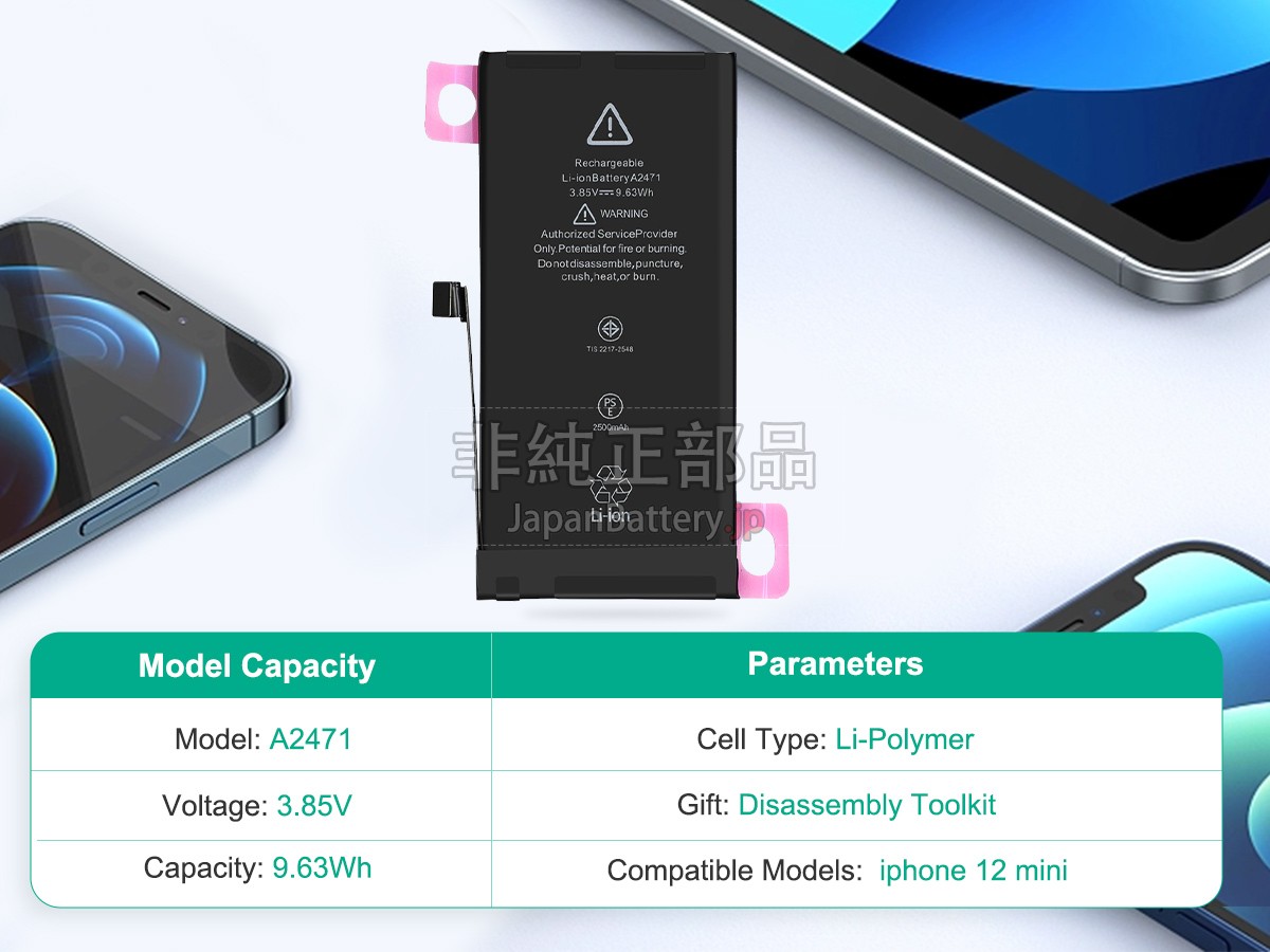 新品 Apple IPHONE 12 MINI バッテリー交換 | JapanBattery.jp