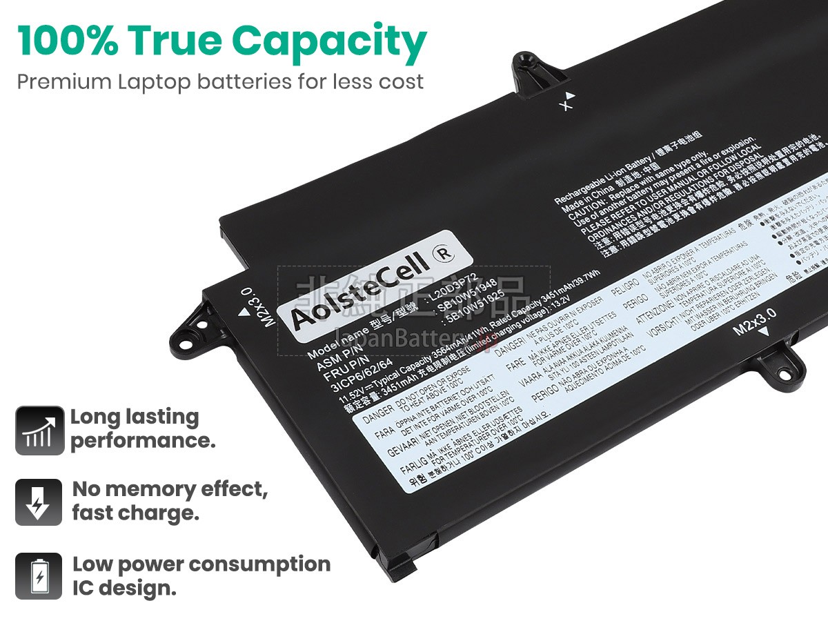 新品 Lenovo ThinkPad X13 GEN 3 (AMD)-21CM001AED バッテリー交換