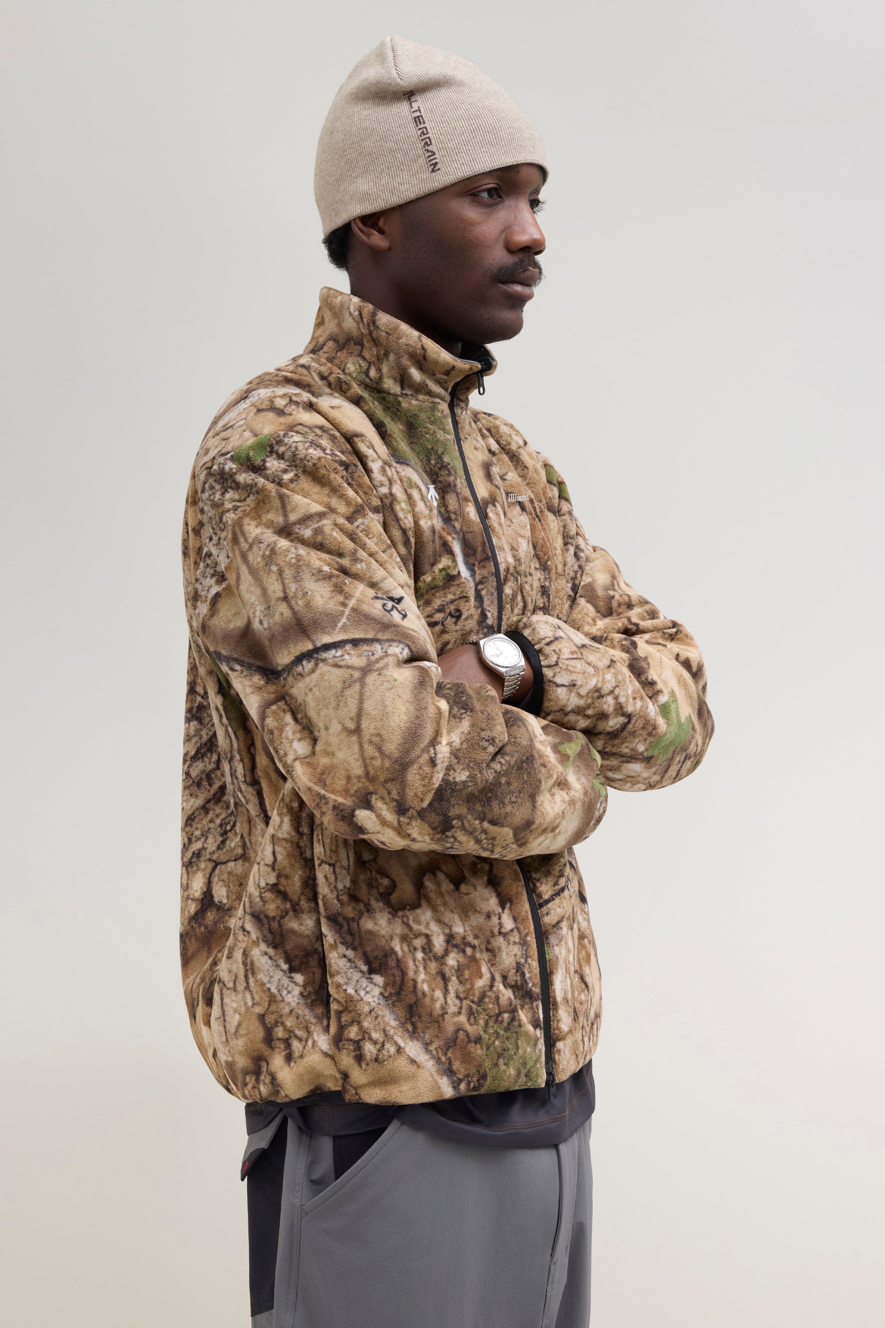 JJJJound Descente Reversible Jacket - Charcoal/Taupe