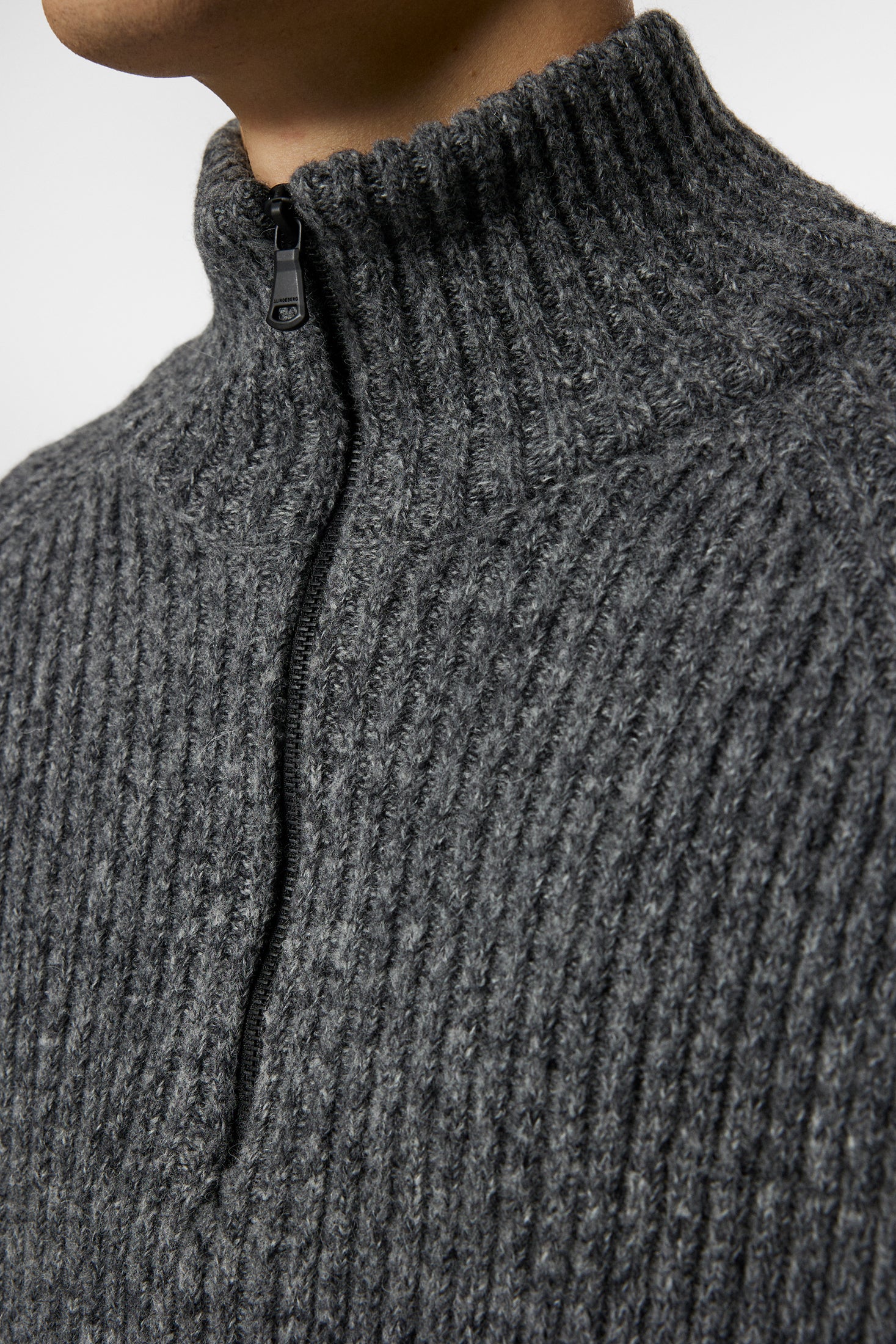 Victor Zip Wool Sweater / Dark Grey Melange – J.Lindeberg